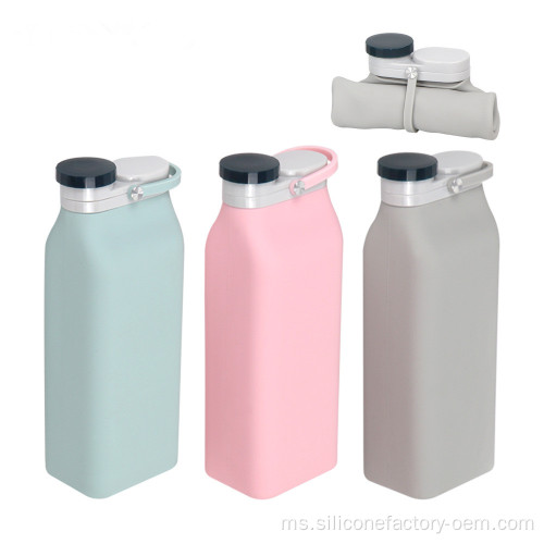 Silicone Outdoor Sports Leakproof Botol Air Diluluskan